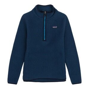 Patagonia Retro Pile 1/4-Zip Fleece Jacket Womens Large Blue Pullover